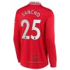 Maglia da Calcio a Maniche Lunghe Manchester United Sancho 25 Casa 2022-23 per Uomo